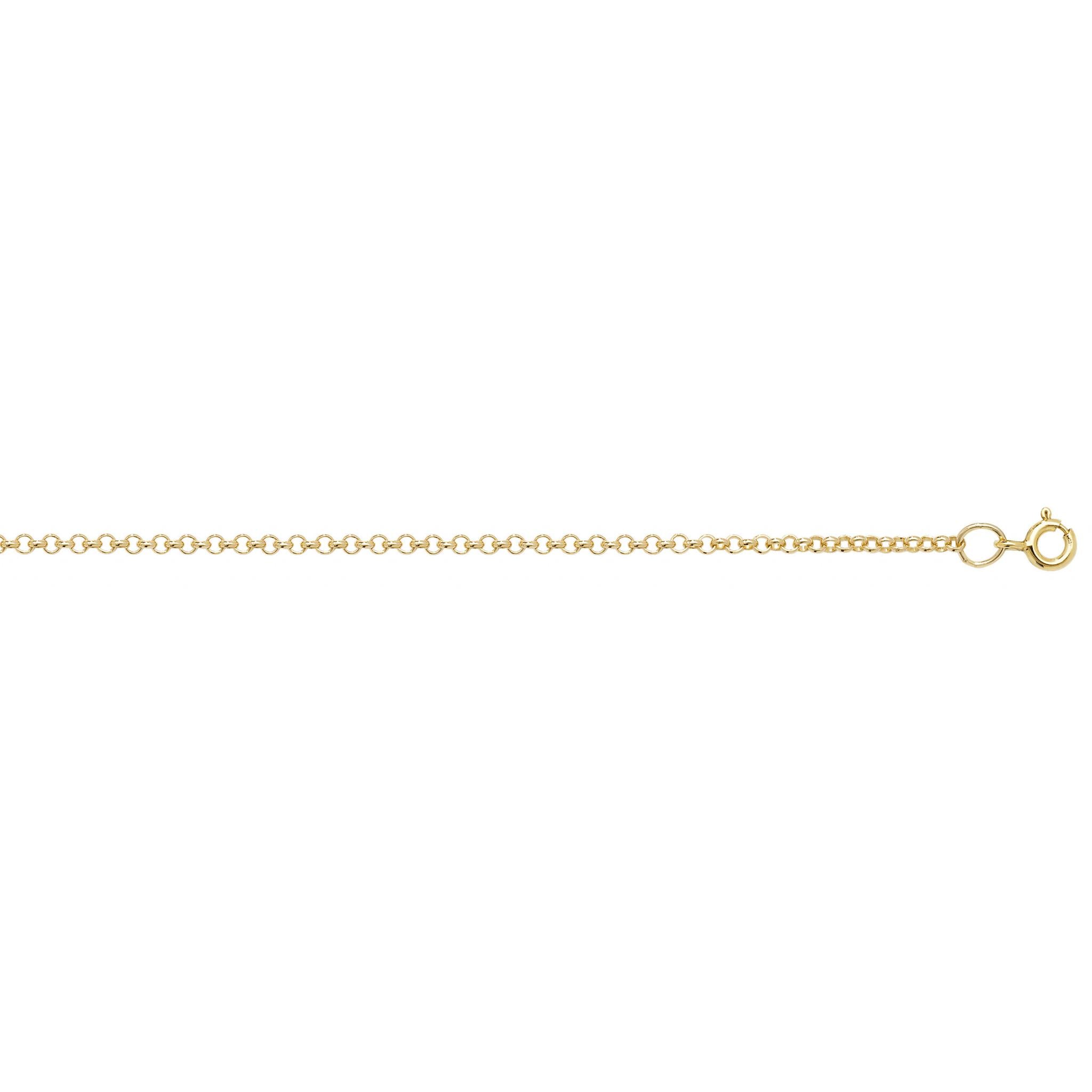 The 9CT GOLD BELCHER CHAIN is a slim 20-inch gold necklace with small round links and a spring ring clasp, shown on a white background.